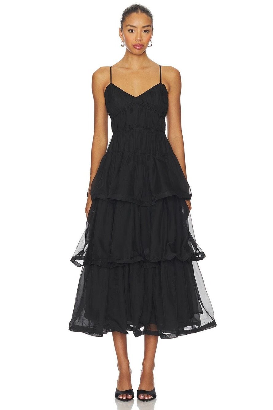 ASTR the Label Theiria Dress in Black Size Mediun $198